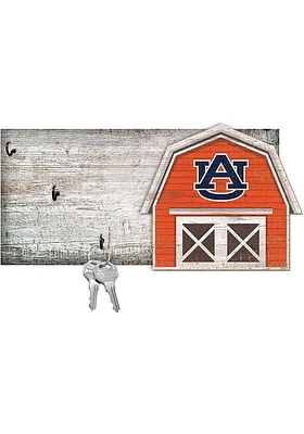Auburn Tigers Team Barn Key Holder Sign - Orange