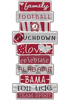 Alabama Crimson Tide Celebrations Stack 24 Inch Sign - Grey