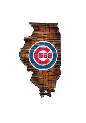 Chicago Cubs 12 Mini Roadmap State Sign Sign - Blue