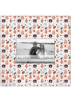 Auburn Tigers Floral Pattern Picture Frame - Orange