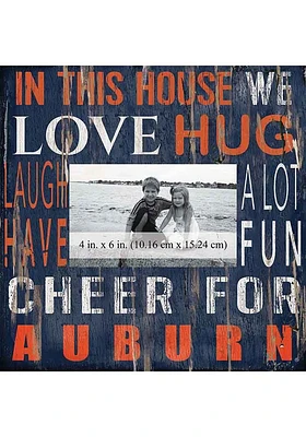 Auburn Tigers In This House 10x10 Picture Frame - Orange