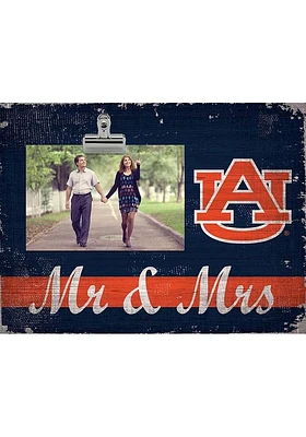 Auburn Tigers Mr and Mrs Clip Picture Frame - Orange
