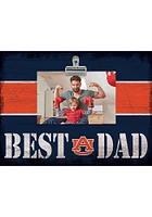 Auburn Tigers Best Dad Striped Clip Picture Frame - Orange
