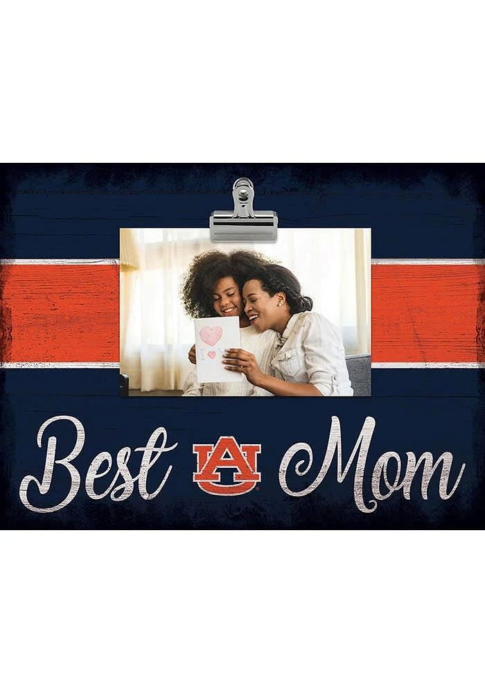 Auburn Tigers Best Mom Clip Picture Frame - Orange