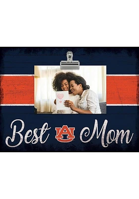 Auburn Tigers Best Mom Clip Picture Frame - Orange
