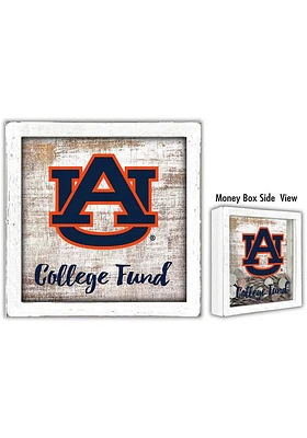 Auburn Tigers College Fund Box Sign - Orange