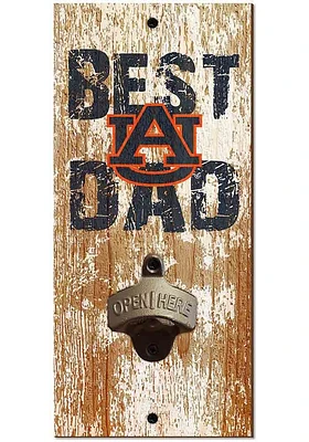 Auburn Tigers Best Dad Bottle Opener Sign - Orange