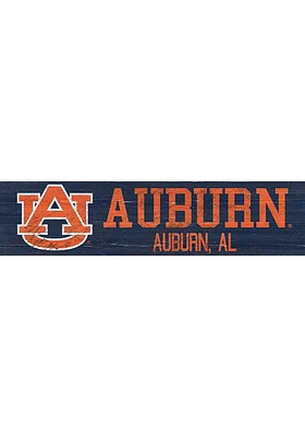 Auburn Tigers 6x24 Sign - Orange