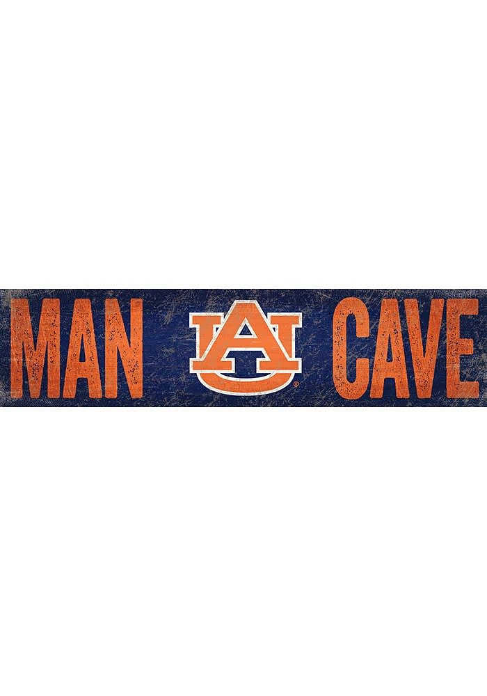 Auburn Tigers Man Cave 6x24 Sign - Orange