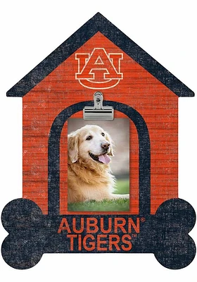 Auburn Tigers Dog Bone House Clip Picture Frame - Orange