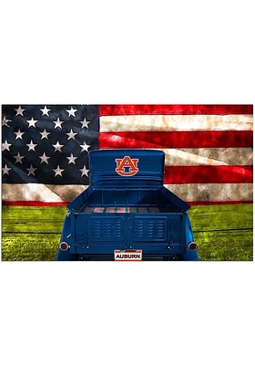 Auburn Tigers Patriotic Retro Truck Sign - Orange