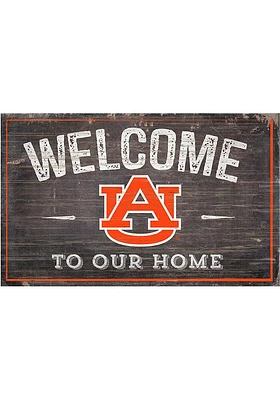 Auburn Tigers Welcome to our Home Sign - Orange