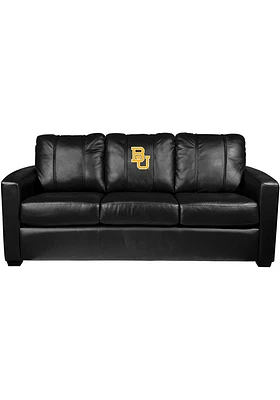 Baylor Bears Faux Leather Sofa - Black
