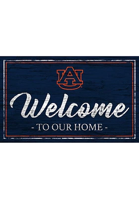Auburn Tigers Team Welcome 11x19 Sign - Orange
