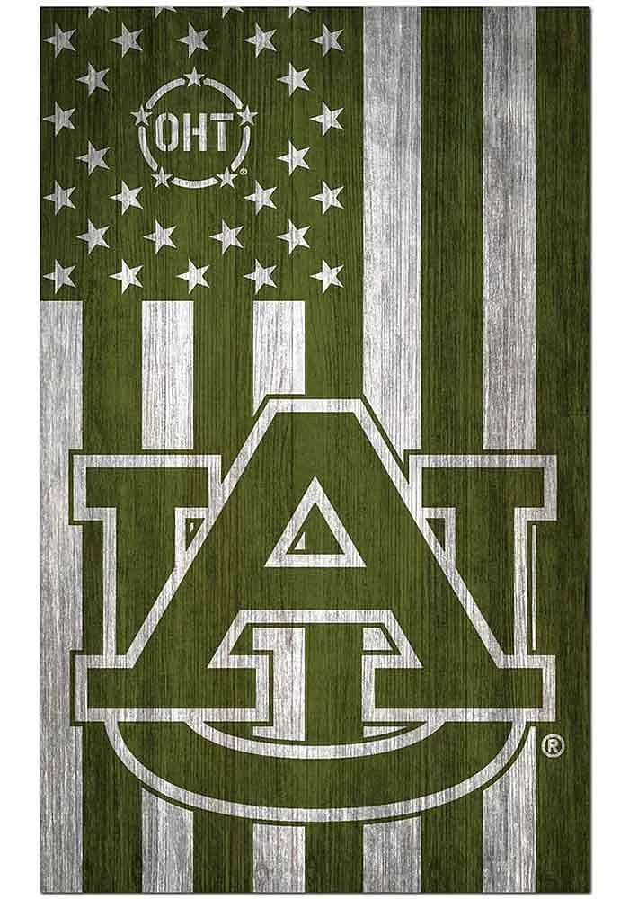 Auburn Tigers 11x19 OHT Military Flag Sign - Orange