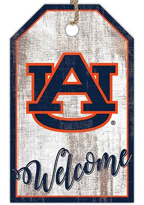 Auburn Tigers Welcome Team Tag Sign - Orange