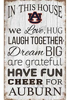 Auburn Tigers In This House 11x19 Sign - Orange
