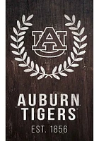 Auburn Tigers Laurel Wreath Sign - Orange