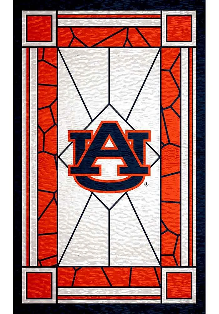 Auburn Tigers Stained Glass Sign - Orange