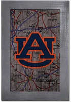 Auburn Tigers City Map Sign - Orange