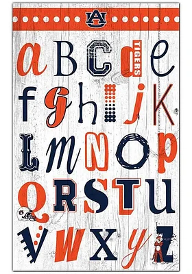 Auburn Tigers Alphabet Sign - Orange