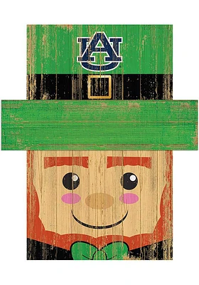 Auburn Tigers Leprechaun Head Sign - Orange