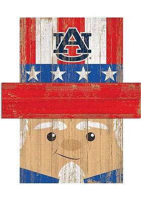 Auburn Tigers Patriotic Head Sign - Orange