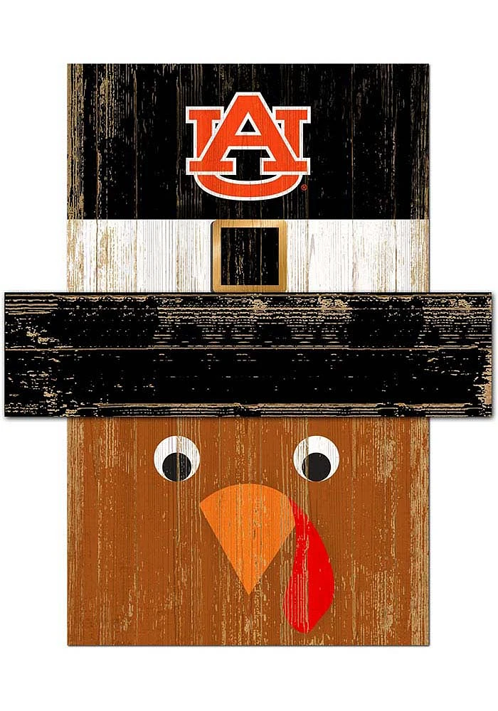 Auburn Tigers Turkey Head Sign - Orange