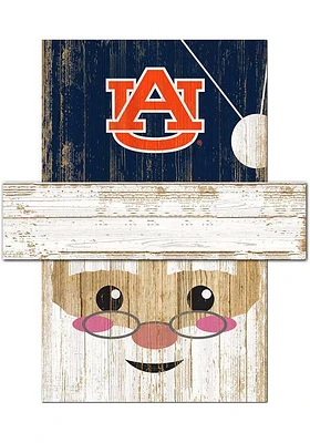 Auburn Tigers Santa Head Sign - Orange