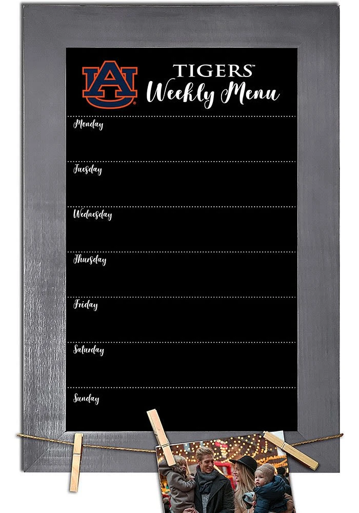 Auburn Tigers Weekly Chalkboard Picture Frame - Orange