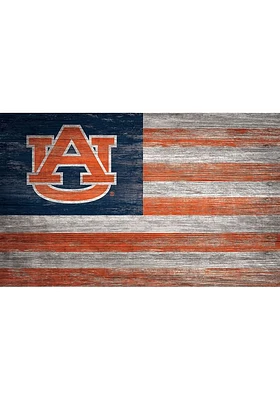Auburn Tigers Distressed Flag Picture Frame - Orange