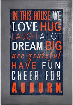 Auburn Tigers In This House Picture Frame - Orange