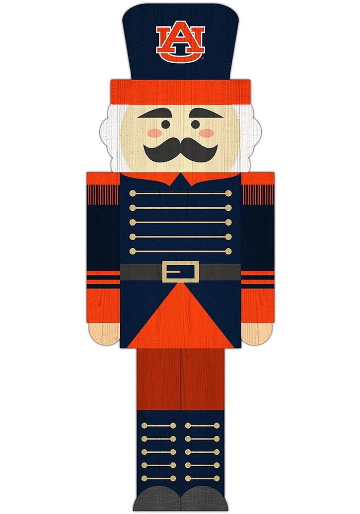 Auburn Tigers 31 Inch Nutcracker Leaner Sign - Orange