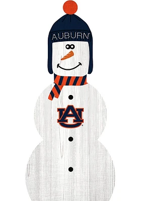 Auburn Tigers Snowman Leaner Sign - Orange