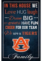 Auburn Tigers In This House 17x26 Sign - Orange