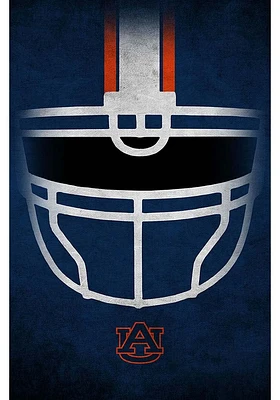 Auburn Tigers Ghost Helmet 17x26 Sign - Orange