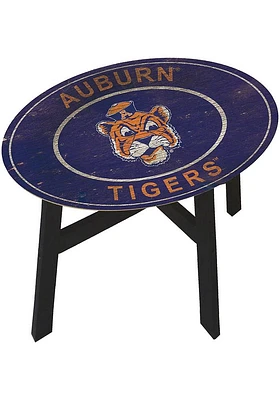 Auburn Tigers Vintage Heritage Side Orange End Table