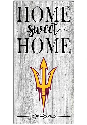 Arizona State Sun Devils Home Sweet Home Whitewashed Sign - Maroon