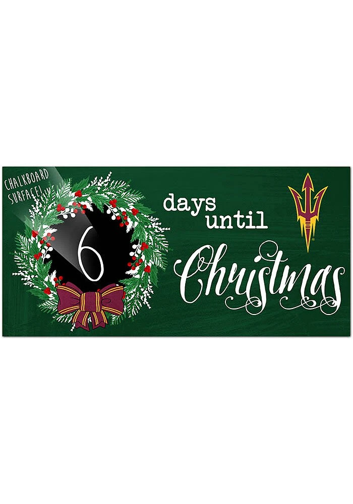 Arizona State Sun Devils Chalk Christmas Countdown Sign - Maroon