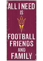 Arizona State Sun Devils Football Friends and Family Sign - Maroon