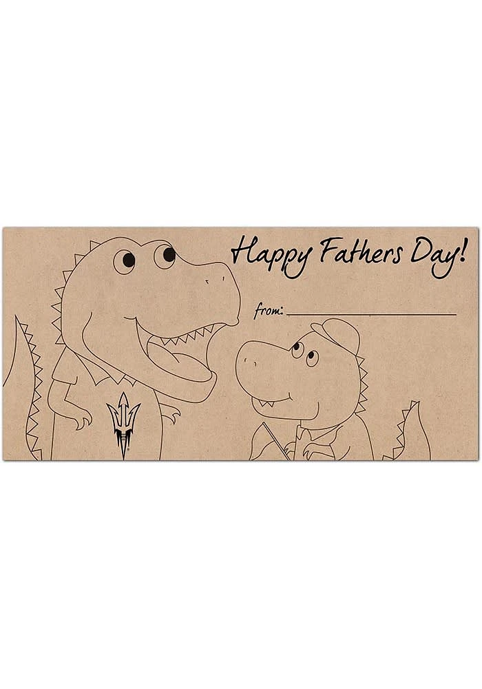 Arizona State Sun Devils Fathers Day Coloring Sign - Maroon