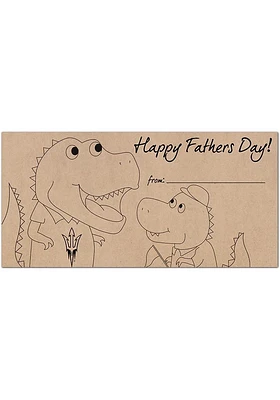 Arizona State Sun Devils Fathers Day Coloring Sign - Maroon