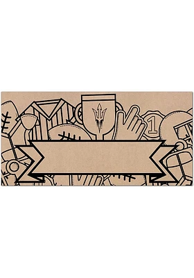 Arizona State Sun Devils Banner Coloring Sign - Maroon