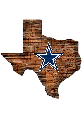 Dallas Cowboys 12 Mini Roadmap State Sign Sign - Navy Blue