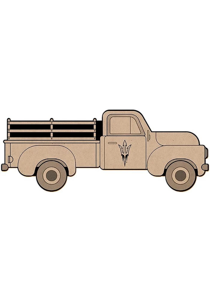 Arizona State Sun Devils Truck Coloring Sign - Maroon