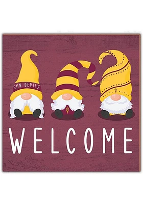 Arizona State Sun Devils Welcome Gnomes Sign - Maroon