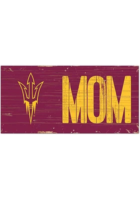 Arizona State Sun Devils MOM Sign - Maroon