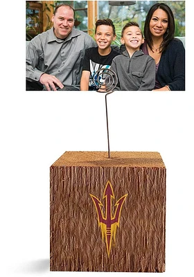 Arizona State Sun Devils Block Spiral Photo Holder Maroon Desk Accessory