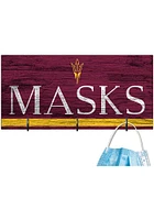 Arizona State Sun Devils Team Color Mask Holder Sign - Maroon