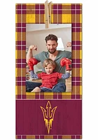 Arizona State Sun Devils Plaid Clothespin Sign - Maroon